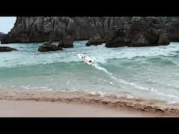 Amazing TKKJ H139 H159 2.4G RC Boat Demo. Surfing Waves with a 1:28 Scale Yacht Model RC Boat!