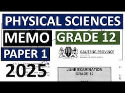 2025 MEMO GARDE 12 PAPER 1 PHYSICAL SCIENCES GRADE 12 JUNE EXAM PAPER 1 2025  [THUNDEREDUC] GAUTENG
