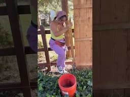 Wife’s first time using the fence digger shovel thing 😂! #fence #diy #wife