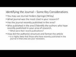 How to find the Journal for Publication? | Some Key Considerations