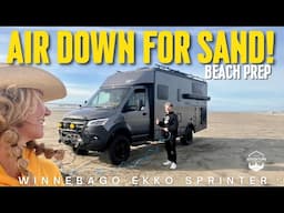 HOW TO AIR DOWN YOUR WINNEBAGO EKKO FOR BEACH DRIVING (Avoid Getting Stuck!) OREGON COAST #travel