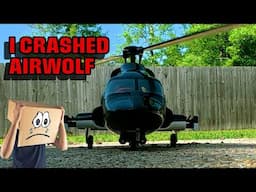 I CRASHED My RC Airwolf on the FIRST Flight