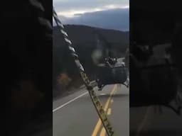 Helicopter Weaves Between Cars on Highway – Then Soars Away!
