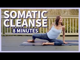 Cortisol Cleanse + Detox | Somatic Hip Opening Yoga to Reset Stress 8 minutes