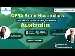 OPRA Exam Masterclass | OPRA Exam Masterclass: Guidance on Pharmacy Registration in Australia