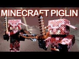 DIY Minecraft Piglin Action Figure! (Perler Bead Tutorial)