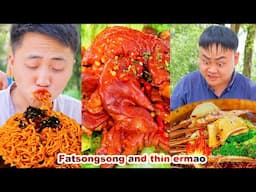mukbang | Ermao fainted! Songsong made a turkey noodle and woke up Ermao🔥