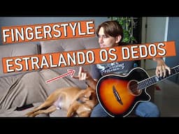 Tocando violão fingerstyle estralando os dedos #fingerstyle #violao