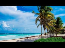 Beautiful Relaxing Beach Bossa Nova Music 🌴 Tranquill Jazz & Ocean Waves for Stress Relief