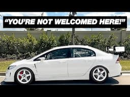 Crashing a Multi-Million Dollar Car Meet in My $6K Civic lol