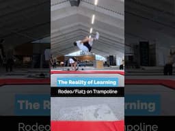 The Reality of Learning | Rodeo/Flat3 on Trampoline ⛷️ #skiing #shorts