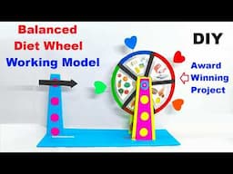 balanced diet wheel working model for science project exhibition - diy - howtofunda
