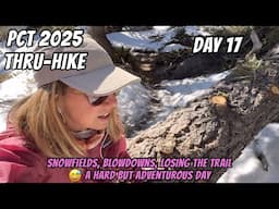PCT 2025 Thru-hike: Day 17 - Snowfields, Blowdowns, Losing Trail & Adventures