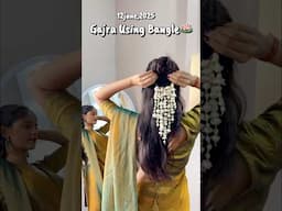 Gajra Using Bangle 🤯😍 #gajra #bangles #ashortaday #creativity #creative #hairstyle #hairtutorial