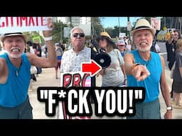 Man FIGHTS BACK Against Woke Protestors