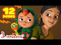 Chitti Chilakamma Amma Kottinda - Baby Pretend Play | Telugu Rhymes for Children | Infobells