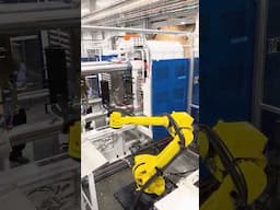 Automated aluminum die casting and lubrication system #shorts #automation #robotics #fanuc
