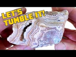 Tumbling a Big, Beautiful Crazy Lace Agate
