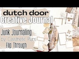 DUTCH DOOR CREATIVE JOURNAL | CASSTHETIC PLANS RELEASE | JUNK JOURNALING STICKER BOOK FLIP THROUGH