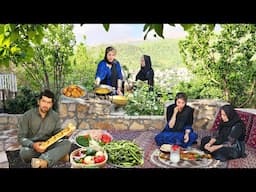 🌱COOKING A DELICIOUS DISH WITH FRESH BROAD BEAN AND CHICKEN! IRAN VILLAGE LIFE