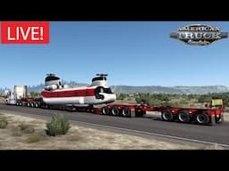 🔴LIVE: MORE HEAVY HAULING HARVESTERS PLUS TREE HAULS!!!! | American Truck Simulator Convoy