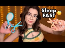 ASMR Haircut FAST & AGGRESSIVE 💇‍♀️😵 Hairclips, Braids, Hair Curler, SLEEP FAST 💤