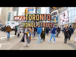Toronto 🇨🇦 Saturday Yonge Street Downtown Walking Tour Canada 4k