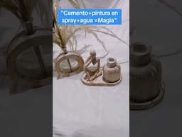 "Cemento+pintura en spray+agua=Magia"