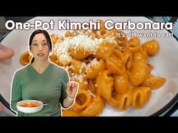 The Ultimate Kimchi Carbonara: Restaurant Inspired, Weeknight Ready!