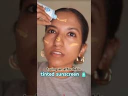 trying an affordable tinted sunscreen 🎭 | plum rice water & niacinamide brightening sunscreen