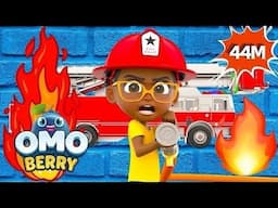 🔥🚒🔥 OmoBerry Safety Series | Fire Safety, Water Safety & Street Safety Learning Videos For Kids 🧯