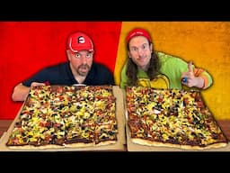 Attempting Michigan's BIGGEST Detroit Style Pizza Challenge! (w/ @RandySantel)