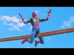 GTA 5 Iron Spiderman Funny Moments - Funny Gameplay Fails Compilation (Active ragdoll physics) 47