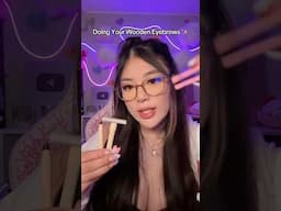 Doing Your Wooden Eyebrows 🪵  #asmr