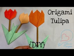 Tulipa Origami Dobradura {DIY}