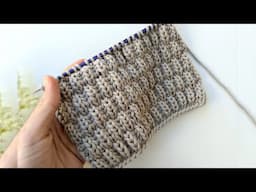 Fisherman's Rib Stitch in a Checkerboard Pattern