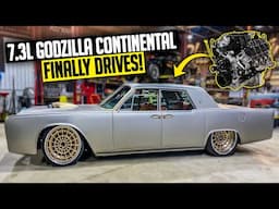 Godzilla Swapped Continental Finally Drives! - 7.3L Bagged Lincoln Continental