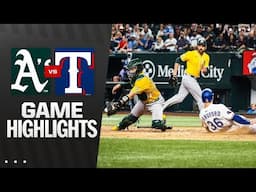 A's vs. Rangers Game Highlights (4/29/25) | MLB Highlights