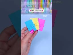 DIY Mini notebooks 💖 Easy Paper craft #diy #craft #handmade #art #papercraft #miniature