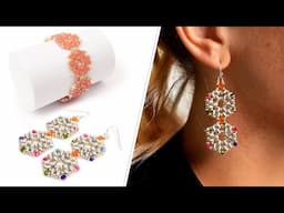 Soft SuperDuo Bracelet and Earrings - DIY Jewelry Making Tutorial by PotomacBeads