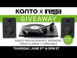 Kanto Ren Speakers + Rega Planar 1 Turntable Livestream Giveaway