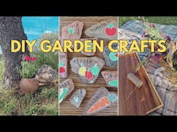 Easy DIY Garden Crafts | Painted Veggie Plaques, Drying Wildflowers & Broken Pot Hack
