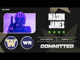 WATCH: 4-star WR Mason James Commits to Washington | No. 25 Overall WR in 2026