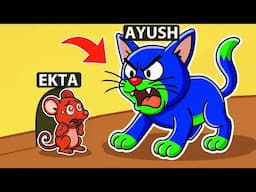 CAT vs MOUSE HIDE AND SEEK Between Ayush and Ekta!!