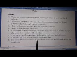 Merits and demerits of Mode