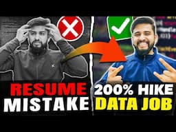 Top 3 Resume Mistakes That Get You Rejected ❌ | Fix These to Get Shortlisted for Data Jobs in 2025