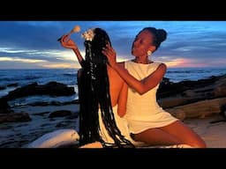 ASMR Hair Ritual by the Sea | Hair Styling & Meditation for Deep Relaxation 🌊 Ocean Sounds