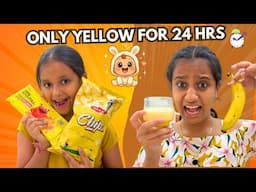 Only Yellow for 24 Hours! 💛 Sisters Funniest Shopping Challenge | Winner Kaun? 😂🔥