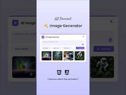 AI Image Generator in HTML CSS & JavaScript
