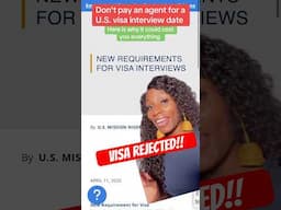 You’ll Be Bounced at the US 🇺🇸Embassy If You Do This 😩 #yoytubeshorts #shortsafrica #usvisa